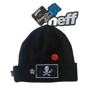 Disney's Peter Pan Captain Hook Skull Beanie with Pins Collab with Neff